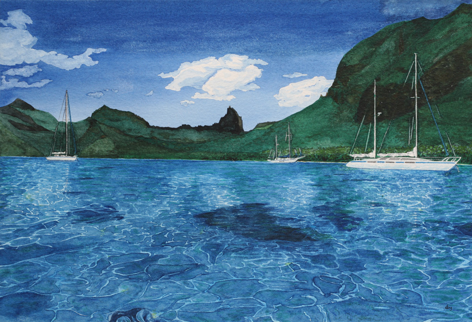 Aquarelle Lagon Moorea